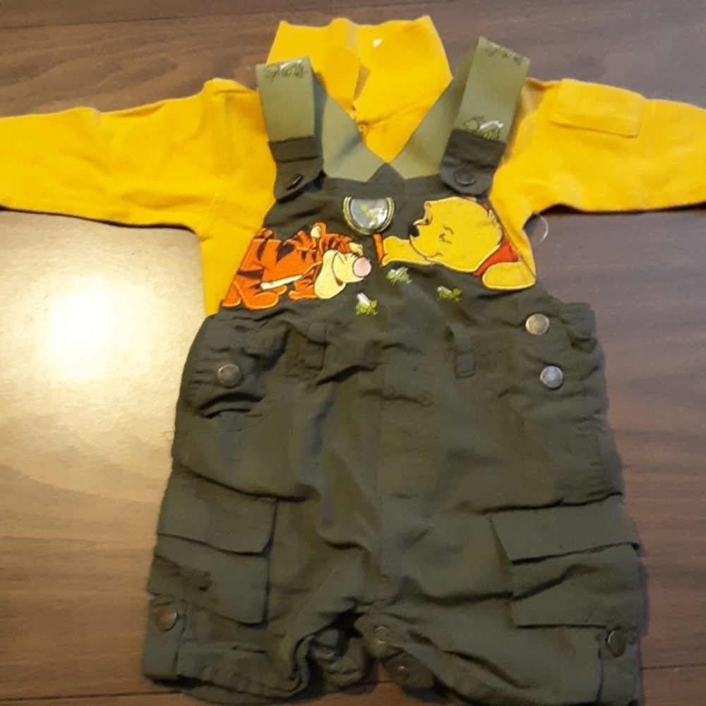Pooh Bear Overalls Outfit